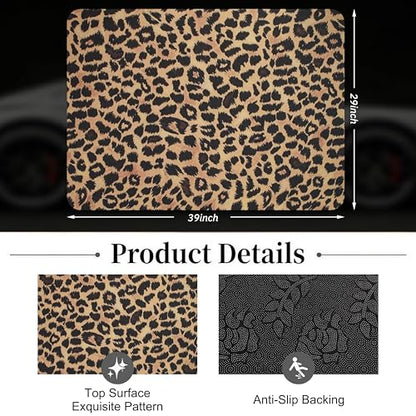 Car Trunk Mat - Universal Size 29" x 39", Leopard Print Pattern Cargo Liner, Car Accessory for SUVs/Sedan/Wagons, Durable Protective Mat, Trunk Liner for Families/Travel Enthusiasts - style: Leopard Print-3