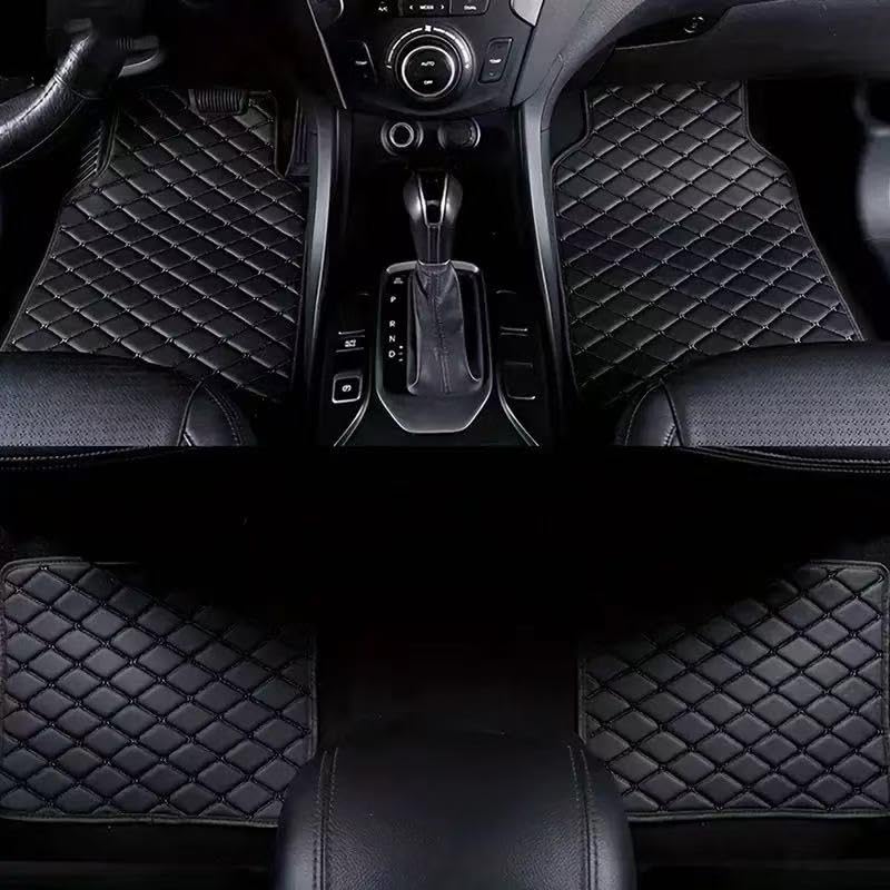 Black Leather Car Floor Mats