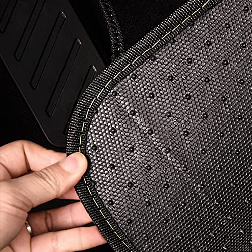 CAR PASS Waterproof Universal Fit Car Floor Mats, Faux Leather Car Carpet Mats, Black Car Mats with Anti-Slip Nibbs Backing & Driver Heel Pad Fit for SUV,Vans,sedans, Trucks,Set of 4pcs(All Black) - color: All Black
