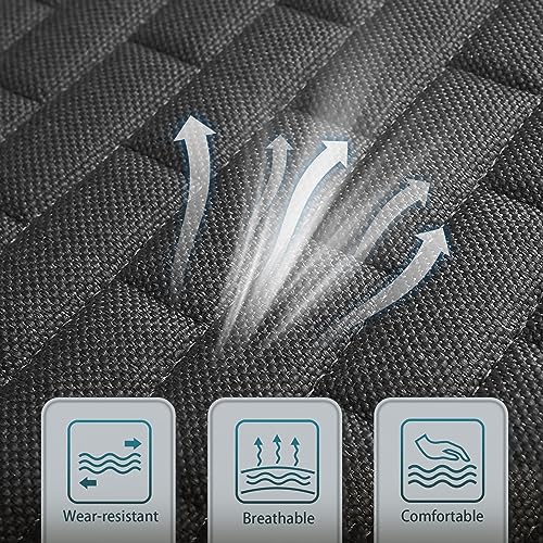 Black Back Seat Cover, Rear Car Seat Cover for Cars Truck SUV,Seat Covers with Storage Pocket,Bottom Auto Seat Cushion Pad Mat for Most Vehicles-Black,1 Pcs - color: Black 1 Pcs