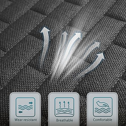 Car Seat Covers Front Seats,2 Pack Seat Covers for Cars Truck SUV,Front Seat Covers with Storage Pocket,Bottom Auto Seat Cushion Pad Mat for Most Vehicles-Black,Front 2 Pcs - color: Black 2 Pcs