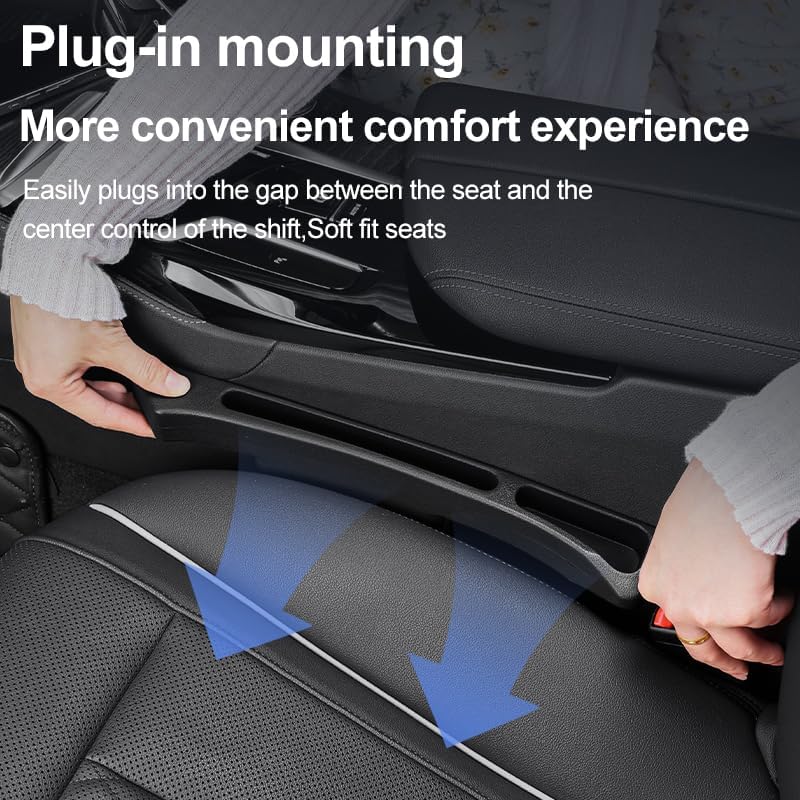 2pcs Car Seat Gap Filler Storage Organizer Multifunctional Prevent Falling Car Seat Gap Blocker Plug for Cars Suvs Truck Rv Car Keep Tidy Tool, Car Essentials Decor Accessories Interior Gift, Orange - color: Orange