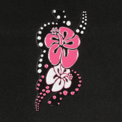 BDK 4-Piece Design Carpet Floor Mat Set - (Hawaiian Flower Pink) (Licensed Products, Secure Backing) - color: Hawaiian Flower Pink