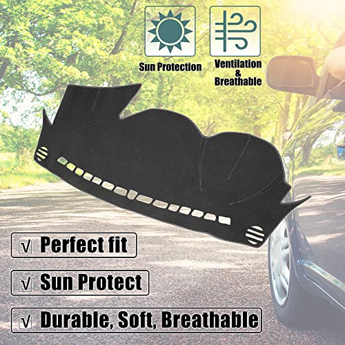 X AUTOHAUX Car Dashboard Cover Polyester Non-Slip Mat Protector Carpet Sun Proof for Hyundai Sonata 2011 2012 2013 2014 - color: Gray
