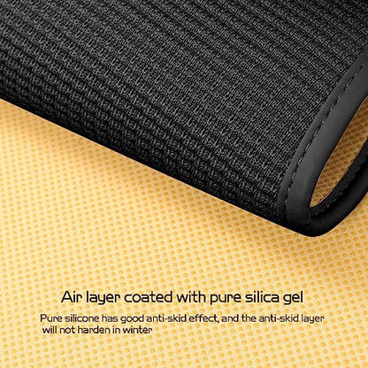 Car Seat Cover Ultra-Thin Ice Silk Woven Fabric, 3D Elastic Fiber Structure with Silicone Non-Slip Base Fabric, All-Season Front Seat Covers for Cars and SUVs (black1) - color: black1