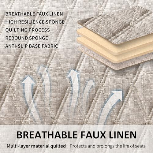 2pcs Sideless Car Seat Covers for All Seasons - Breathable Front Seats Cushions Non-Slip Bottom with Headrest Protectors - Universal Carseat Cover Fits for Most Vehicles Cars Van SUV Truck Beige - color: Front Beige