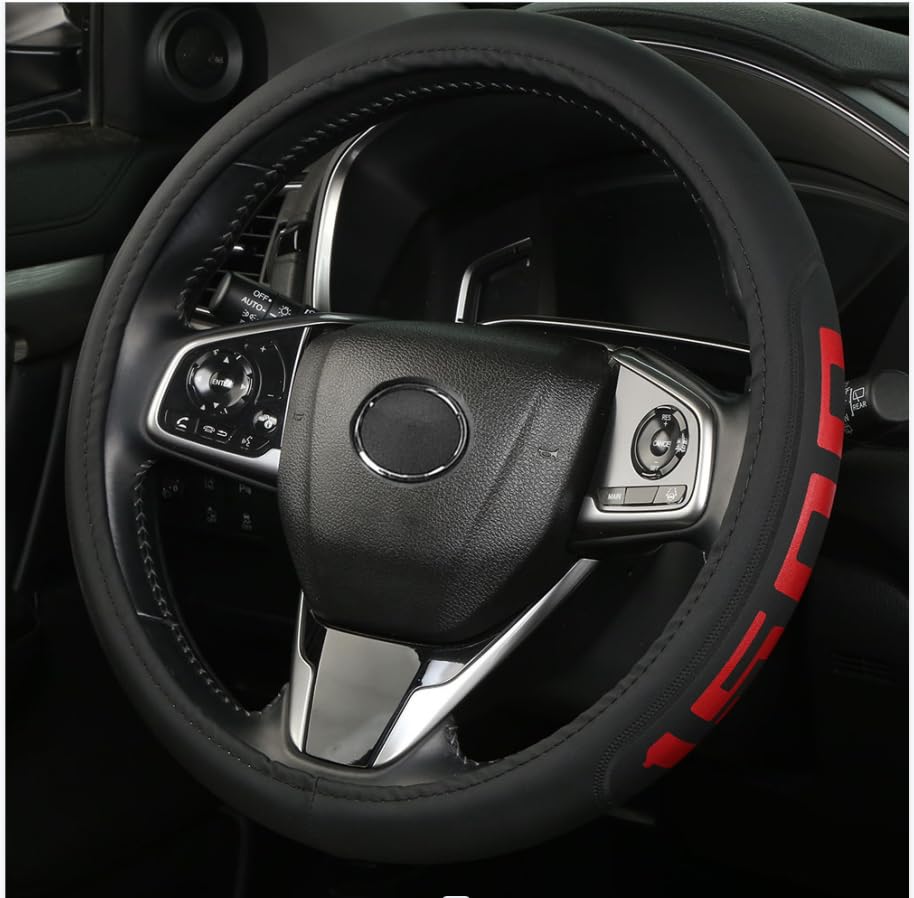 Microfiber Leather Steering Wheel Cover fit Dodge Ram 1500 Chevy Silverado GMC Sierra 1500 Accessories 15-16.5Inch - color: COVER-1500