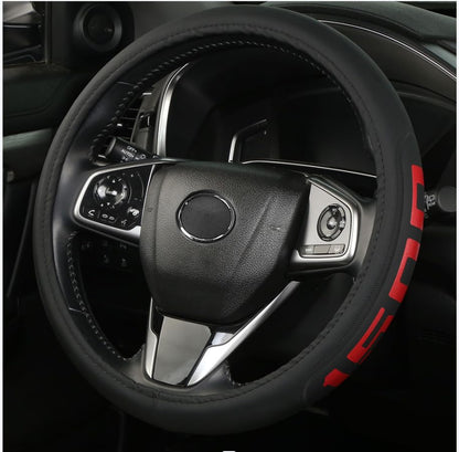 Microfiber Leather Steering Wheel Cover fit Dodge Ram 1500 Chevy Silverado GMC Sierra 1500 Accessories 15-16.5Inch - color: COVER-1500