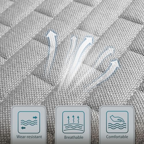 Gray Back Seat Cover, Car Back Seat Cover for Cars Truck SUV, Rear Seat Covers with Storage Pocket, Linen Bottom Backseat Cover for Most Vehicles-Gray,1 Pcs - color: Gray 1 Pcs