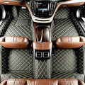 Personalized Floor Mats for Cars, Full Coverage Luxury Mats, Anti-Slip Set, Custom Fit for 99% of Sedan, Trucks, SUVs (Black Yellow) - color: Black yellow