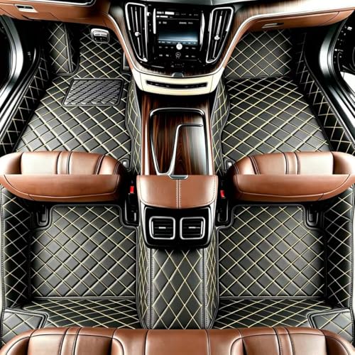 Personalized Floor Mats for Cars, Full Coverage Luxury Mats, Anti-Slip Set, Custom Fit for 99% of Sedan, Trucks, SUVs (Black Yellow) - color: Black yellow