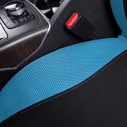 Flying Banner Butterfly car seat Covers ful Set Fashion Universal Lady Woman Female Rear Bench Split Colorized (2 Fronts, Mint Blue) - color: Mint Blue, size: 2 Fronts