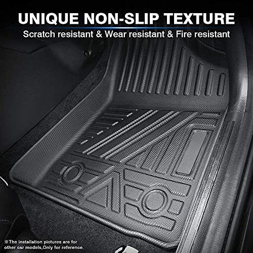 KUST All Weather Floor Mats for Honda Fit 2015 2016 2017 2018 2019 2020 Custom Fit Floor Liner 1st & 2nd Row Liners Black Non-Slip - style: For │ Fit 2015-2020 │ Floor Mats