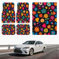 Automotive Floor Mats 5 Pcs, Universal Car Floor Mats,Floral Car Mats, Flower Car Accessory for SUVs/Sedan/Wagons, Durable Protective Mat, Trunk Liner for Families/Travel Enthusiasts - style: Bundle11