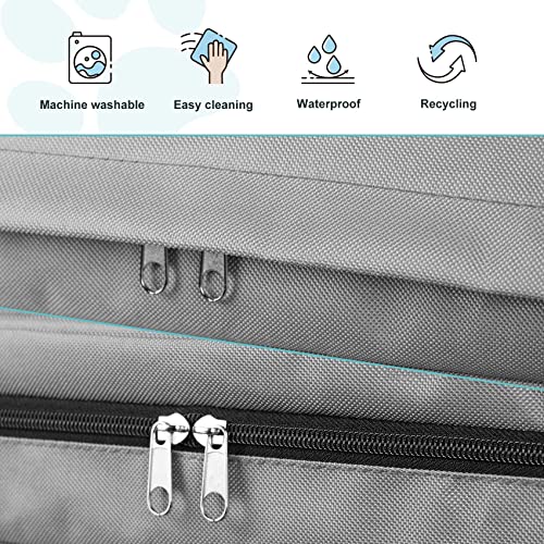 Explore Land Waterproof Dog Bed Cover Canvas Washable Dog Crate Pad Replacement Cover for 42 Inch Crate, 40Lx27Wx4H inch, Gray - color: Light Gray With Canvas, size: 40”Lx27”Wx4”H