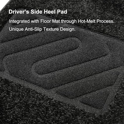 WENNEBIRD Superior Carpet Front Row Floor Mats for 2021-2026 Tesla Model S, 0.6-Inch Ultra-Thick, Noise-Reducing, All-Weather Waterproof Anti-Slip – 2-Pc Set - size: 2021-2026 Model S 2-Pc Set
