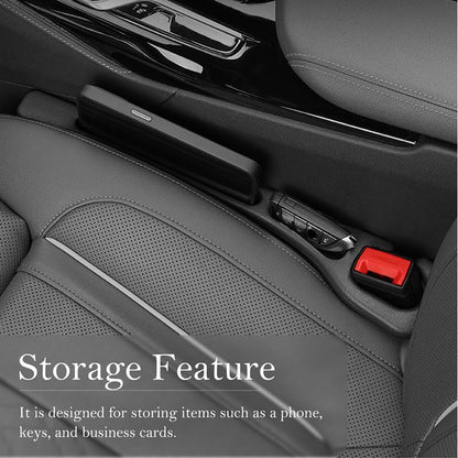 Car Seat Gap Filler 2-Pack, Universal Car Seat Gap Filler Organizer, Seat Gap Plug – Fills Gap Between Seat & Console, Drop-Proof Guard for Phones, Keys & Cards, Fits Cars, SUVs, Trucks, Black - color: black