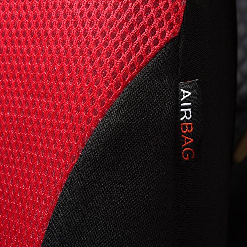 Flying Banner Car Seat Covers Front Set Breathable Mesh Seat Protector Fabric Polyester Cover Easy Installation SUV CAR Woman Lady Femal (Front Set, Black Red)
