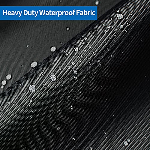 iCOVER Center Console Boat Cover, 600D Heavy Duty Marine Grade Waterproof Tear Resistant Boat Covers, Fits Boats 20'-22' Long Beam Width up to 106", Trailerable Boat Cover with Support Pole, Black - color: Black, size: 20ft-22ft long and beam width up to