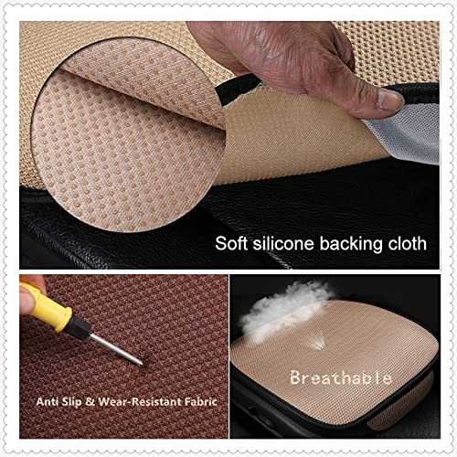 Cooling Car Seat Covers Summer Winter Front/Back Car Seat Protector, Ice Silk Cushion with Pocket Breathable Comfortable Cooling Driver Seat Cushion, Absorbing Sweat from Butt and Legs