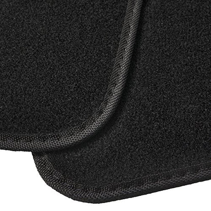 BDK MT-403-PK Design Carpet Car Floor Mats Front and Rear Full Set with Rubber Backing-Universal Fit, 4 Piece, Pink and Red Hearts - color: Pink and Red Hearts