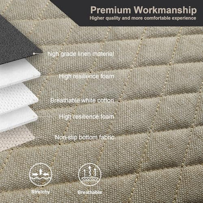 West Llama Linen Car Seat Covers,Bottom Seat Covers for Cars Include 1 Rear Bench Cover Universal Fits 90% Vehicles,SUVs,Cars,Sedans,Beige - color: C-Beige, size: 1 Rear Bench Seat Cover