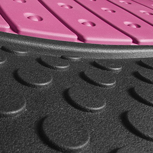 Automotive Floor Mats Pink Climaproof for All Weather Protection Universal Fit Heavy Duty Rubber fits Most Cars, SUVs, and Trucks (Full Set Trim to Fit) FH Group F11500PINK - color: pink