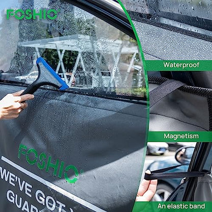 FOSHIO Car Door Panels Cover, Magnetic Car Wrap Tool Car Door Protector for Dogs, Extra Thick Waterproof Vehicle Door Covers 40" x 29", 2 Pack