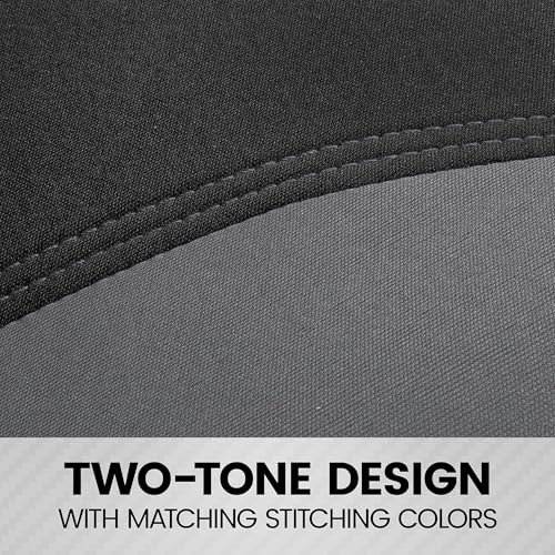 BDK UltraSleek Gray Seat Covers for Cars, Two-Tone Front Seat Covers with Matching Back Car Seat Cover, Made to Fit Most Auto Truck Van SUV, Interior Car Accessories, Car Seat Covers Full Set - Gray - color: Gray