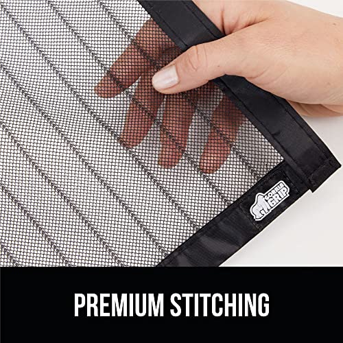 GORILLA GRIP Magnetic Screen Door, Hands Free Mesh Curtain Keeps Bugs and Mosquitos Out, Automatic Magnet Closure, Heavy Duty Patio Sliding Dog Doors Cover, Window Screens Protector, Black 39x83 - size: 39" x 83"