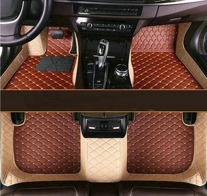 Custome Car Mats Accessories All Weather Floor mats Compatible with Automotive Floor Mats Passenger car mats (Beige Brown) - color: beige Brown