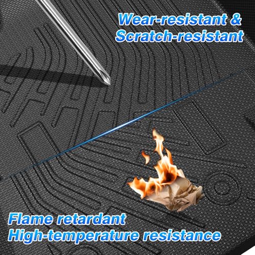 Cartist Floor Mats for Toyota Tacoma 2024-2026 (Only Fit Hybrid) Double Cab, All Weather Floor Liners for Tacoma Accessories, Heavy Duty TPE Car Mats, Car Accessories - size: 2)Toyota Tacoma (Only fit Hybrid)【2024-2026】