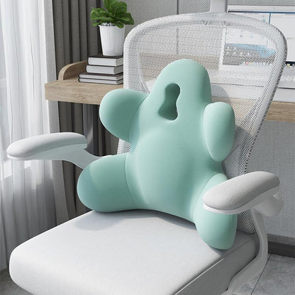 Lumbar Support Pillow for Office Chair, Back Pillow Lumbar Support for Car, Chair, Sofa - Improve Lower Back Pain Relief & Sitting Posture, Memory Foam Back Cushion for Long Sitting (Green)