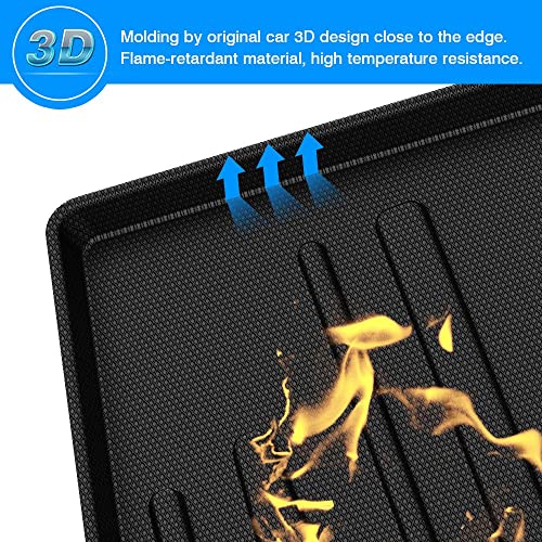 KUST Custom Fit Cargo Mat for Honda HRV 2016-2022, HR-V Accessories Cargo Liner All Weather Trunk Mat, TPE Rubber Mat Non-Slip Black - style: HR-V 2016-2022 │ Trunk Mat