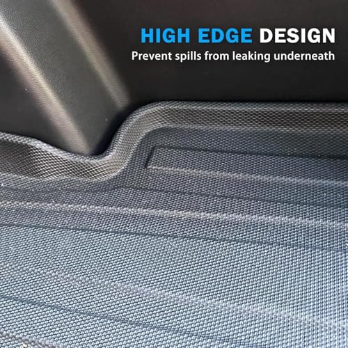 KUST Cargo Trunk Mat for Toyota Sienna 2021-2026 (with Spare Tire), Rear Trunk Cargo Liner All Weather Protection, TPE Rubber Raised Edge - size: For 2021-2026 Sienna | Trunk Mat