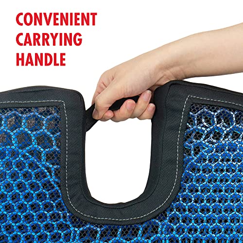 HEALTHMATE IN9115 Comfy Gel Coccyx Cushion Gel Seat Cushion for Long Sitting for Back, Sciatica and Tailbone Pain Relief, for Office Chair, Car, Wheelchair, Long Trips - size: Wedge