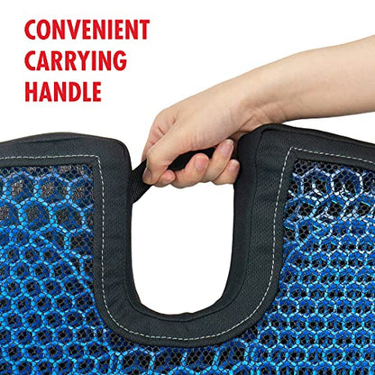 HEALTHMATE IN9115 Comfy Gel Coccyx Cushion Gel Seat Cushion for Long Sitting for Back, Sciatica and Tailbone Pain Relief, for Office Chair, Car, Wheelchair, Long Trips - size: Wedge