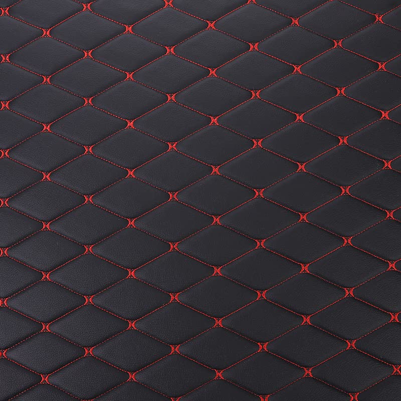 Quilted Foam Vinyl Fabric Classic Pattern with 0.23" Sponge Backing, 59" W × 39" L Faux Leather Fabric for Car Headliner, Furniture Upholstery, Headboards,Diamond 2" x 3" (Diamond) - color: Diamond