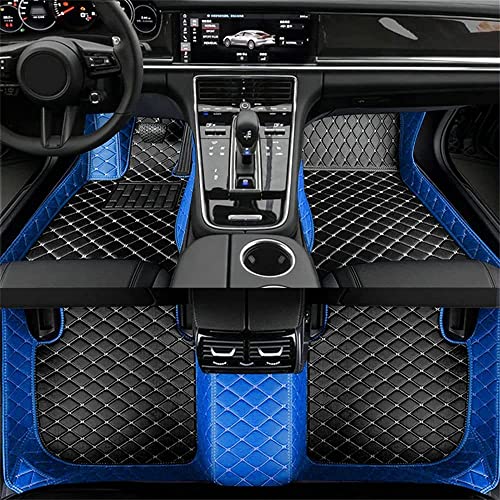 Floor Mats for Cars, All-Weather Mats, Waterproof Trim-to Fit Automotive Floor Mats for 99.9% Cars Sedan Trucks SUV, Custom Floor Liner Car Accessories (Blue Black Biege) - color: Blue Black Biege
