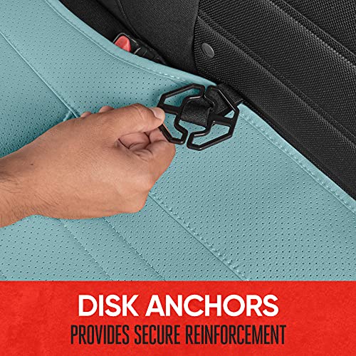 Motor Trend Seat Cover for Cars Trucks SUV, Faux Leather Rear Bench Mint Padded Car Seat Cover with Storage Pockets, Premium Interior Car Seat Cover