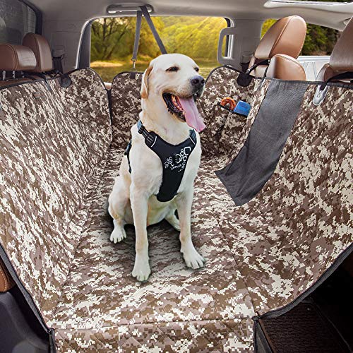 Dog Truck Seat Cover with Mesh Window 100% Waterproof Pet Seat Cover Durable Dog Truck Hammock Machine Washable X-Large Against Dirt and Dog Fur for Car and Large SUV, Trucks - color: Camouflage, size: Truck