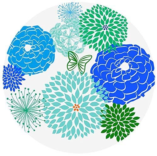 Screen Door Magnets Double Sided – Keep People, Kids, and Dogs from Running into The Screen Door - Robbins Aria Blue Floral - color: Blue & White Floral