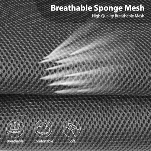 CAR PASS 3D Foam Leather Car Seat Covers Two Front Seats only, Air Mesh Thick Seat Covers, All Weather Car Seat Cover Comfort & Protection for Truck,SUV,Sedan,Van, Airbag Compatible (Charcoal Gray) - color: Black Charcoal Front