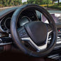 Valleycomfy Leather Steering Wheel Covers Universal 15 inch -Breathable, Anti Slip & Odor Free (Black with Blue Lines,M(14" 1/2-15" 1/4)) - color: Blue, size: M(14"1/2-15"1/4)