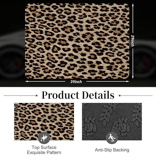 Car Trunk Mat - Universal Size 29" x 39", Leopard Print Pattern Cargo Liner, Car Accessory for SUVs/Sedan/Wagons, Durable Protective Mat, Trunk Liner for Families/Travel Enthusiasts - style: Leopard Print-4