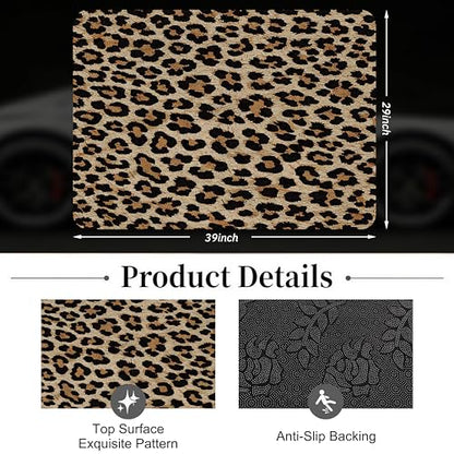 Car Trunk Mat - Universal Size 29" x 39", Leopard Print Pattern Cargo Liner, Car Accessory for SUVs/Sedan/Wagons, Durable Protective Mat, Trunk Liner for Families/Travel Enthusiasts - style: Leopard Print-4