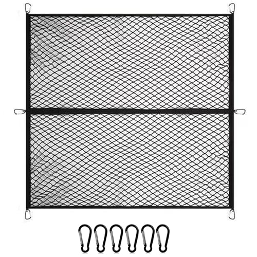 Cargo Net Suitable for Daily Light Loads of SUV Trucks,Mesh Organizer 4'x3.3' Stretches to 7'x6',Highly Elastic Truck Bed Net for Pickup Truck Bed - size: 4'x3.3'
