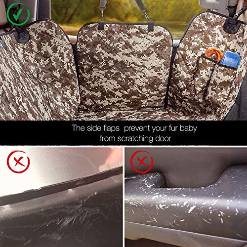 Dog Truck Seat Cover with Mesh Window 100% Waterproof Pet Seat Cover Durable Dog Truck Hammock Machine Washable X-Large Against Dirt and Dog Fur for Car and Large SUV, Trucks - color: Camouflage, size: Truck