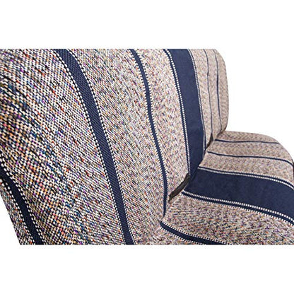 Universal Baja Saddle Blanket Bench Full Size Seat Cover Fits Ford, Chevrolet, Dodge, and Full Size Pickup Trucks (Blue)