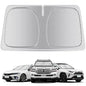 helloleiboo Graphene Car Windshield Sun Shade Car Sun Shade for Windshield with Heat Absorption Coating Foldable Design with UV Protection to Keep Your Car Interior Cooler Silver (Medium-59 × 30 in) - size: 59 x 30 inches
